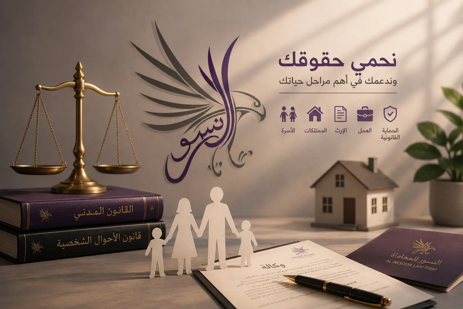 Personal legal services lawyers at Al-Nesoor Law Firm assisting individuals and families in Baghdad, Iraq.