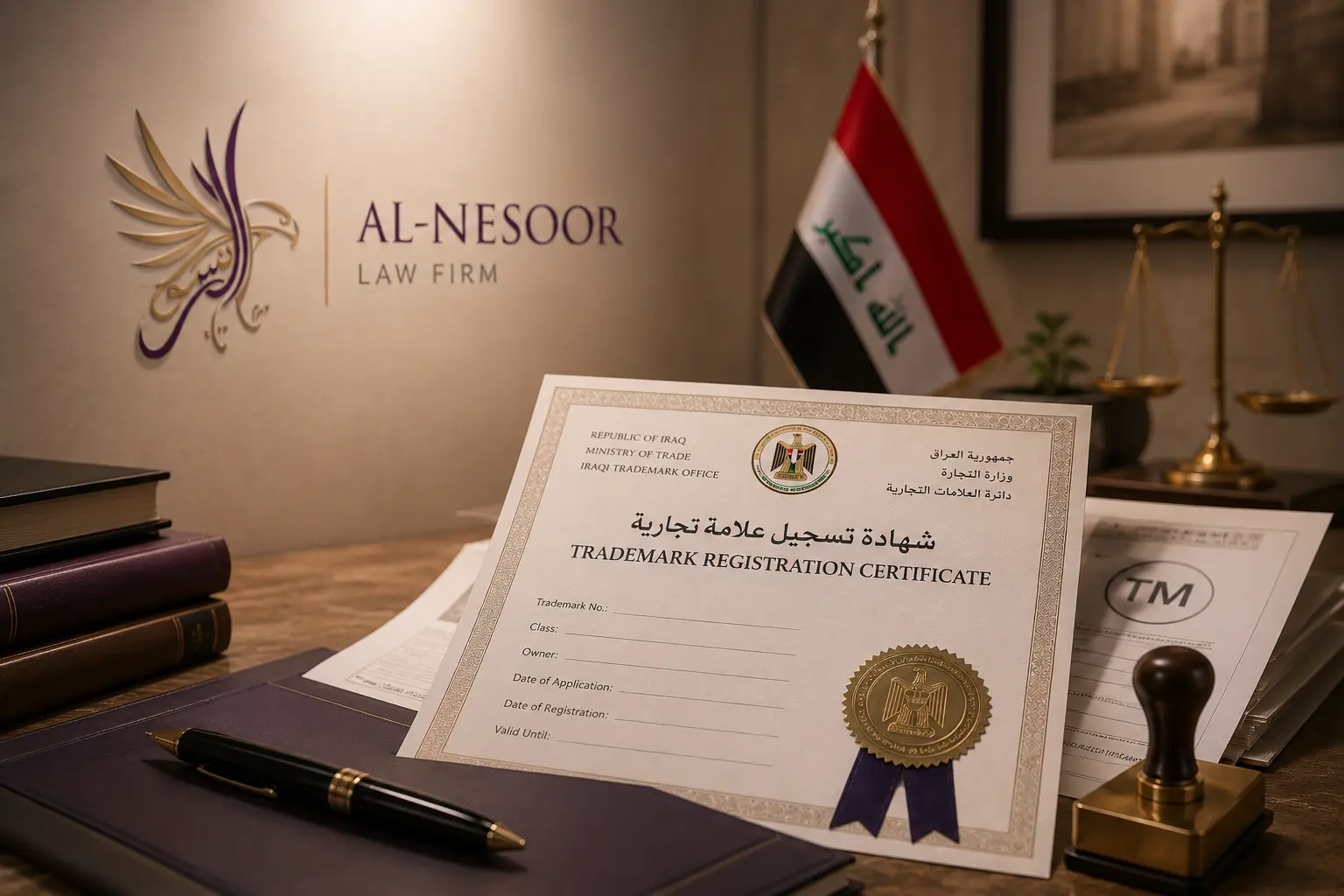 Trademark lawyers advising businesses on intellectual property protection in Baghdad, Iraq